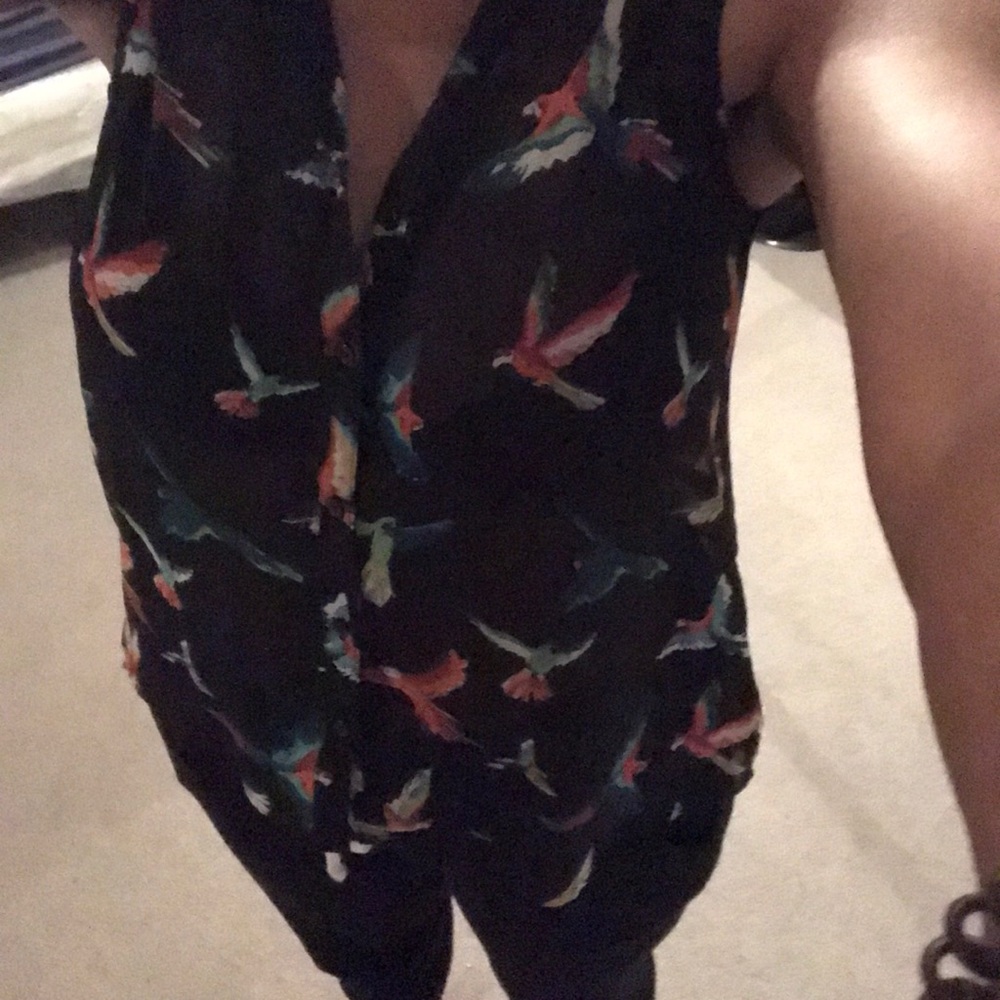American Eagle button up tank blouse